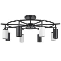 LR718374364 Люстра RULLO 8х50W GU10 ЧЕРНЫЙ/БЕЛЫЙ (571718+214437-4+214436-4)