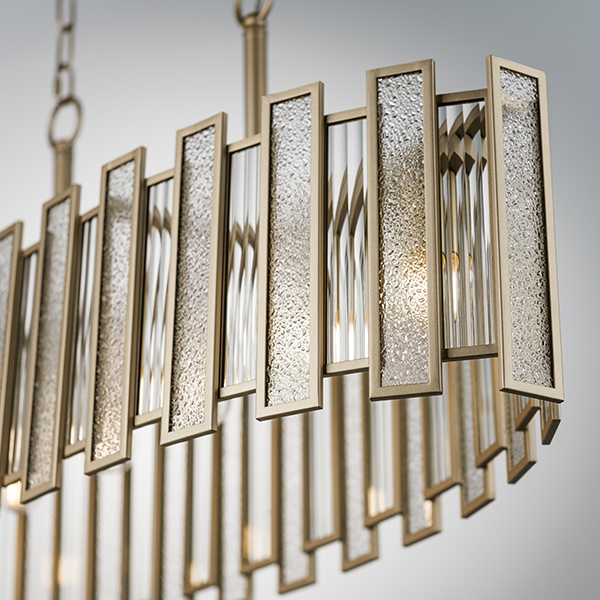 712162 Люстра AGAVE 6х40W E27 ШАМПАНЬ/ПРОЗРАЧНЫЙ