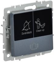 BRITE Кнопка звонка с индикацией для отелей 10А ВС10-1-9-БрМ маренго IEK