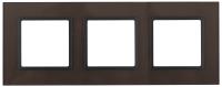 14-5103-13 ЭРА Рамка на 3 поста, стекло, Эра Elegance, бронза+антр (5/25/750)
