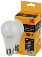 Лампочка светодиодная Kodak LED KODAK A60-11W-840-E27 E27 / Е27 11Вт груша нейтральный белый свет