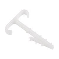 Дюбель-хомут Т-образный для двух кабелей 2х12 мм, белый (100 шт/уп) REXANT