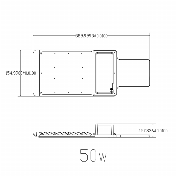Уличный светильник ЭРА SPP-503-0-30K-050 50Вт 3000K 5000Лм IP65 КСС  Ш-с  DOB-SMD 48мм