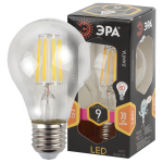 Лампочка светодиодная ЭРА F-LED A60-9W-827-E27 Е27 / Е27 9 Вт филамент груша теплый белый свет