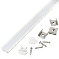 Профиль GAL-GLS-2000-7-22-W белый (2м профиль+2м рассеиватель+2 скобы +4 скобы с шурупами)