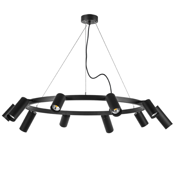 LR020375875 Люстра RULLO 10х50W GU10 ЧЕРНЫЙ (571020+214437-5+214487-5)