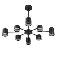 8234/8C COMFI LN25 000 черный, металл/акрил Люстра потолочная LED GX53 8*10W + LED-проектор 4*5W 2700К 220V VIRSAVA