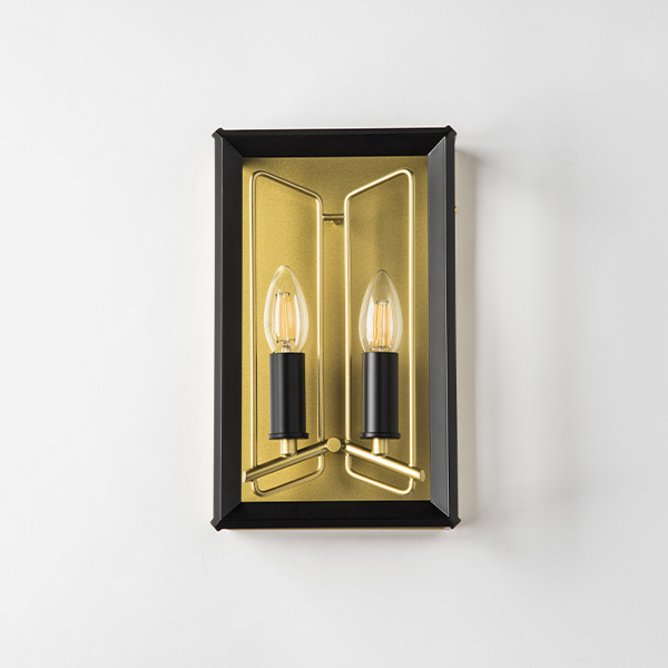 713627 Бра REGOLO 2х40W E14 ЧЕРНЫЙ МАТОВЫЙ/ЗОЛОТО