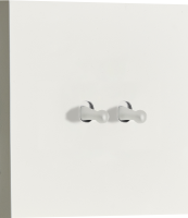 Переключатель на 2 тумблера, каплевидный, 10AX 250V, белый, серия N96