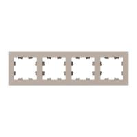 4 - местная рамка, кремовая, пластик Эпика EKF