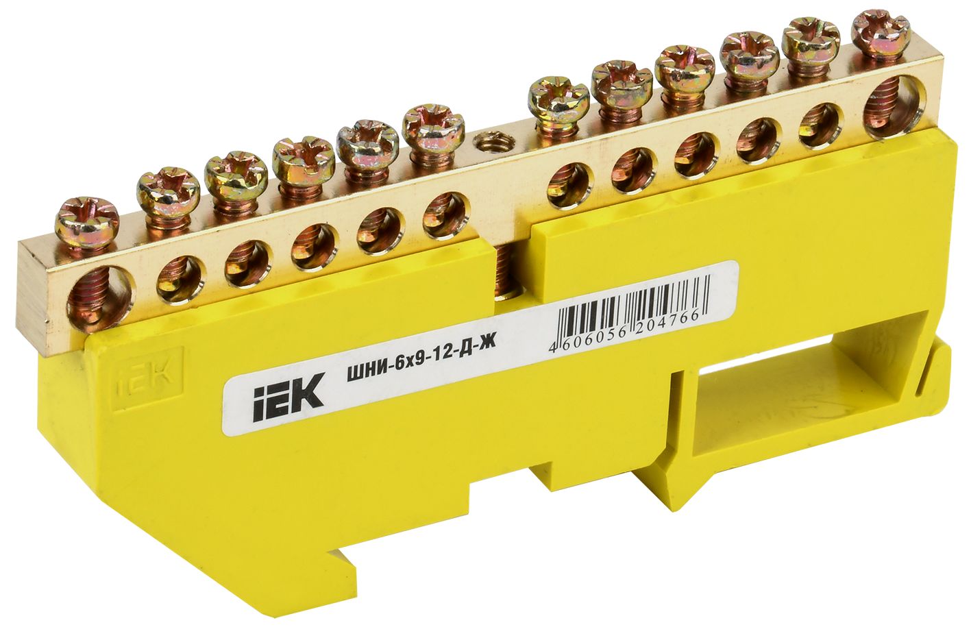 Шина PE "земля" на DIN-изол ШНИ-6х9-12-Д-Ж IEK