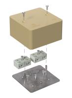 Коробка огнестойкая разветвительная для кабель-канала 40-0460-FR6.0-4-4-Р Е15-Е60 RAL1001 85х85х45 (44 шт/кор) Промрукав