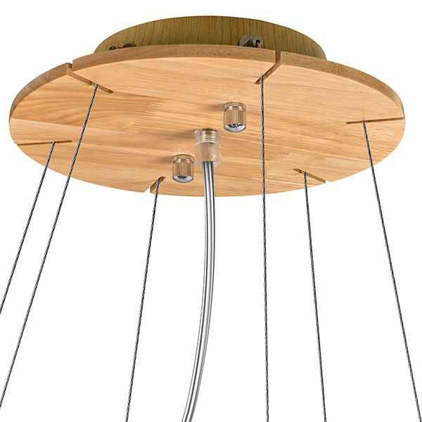 802165 Подвес NUBI LEGNO 6х40W E27 СВЕТЛОЕ ДЕРЕВО/БЕЛЫЙ