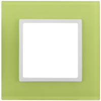 14-5101-26 ЭРА Рамка на 1 пост, стекло, Эра Elegance, лайм+бел (10/50/1800)