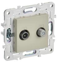 SKANDY Розетка двойная TV+SAT SK-A13B бежевый IEK