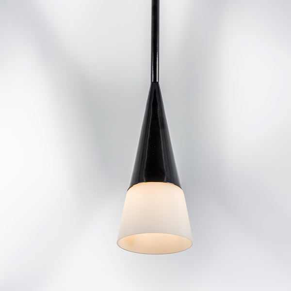 804117 Подвес CONICITA 1х40W E14 ЧЕРНЫЙ/БЕЛЫЙ