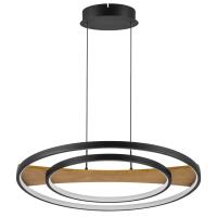 723227 Люстра LODI LED 43W 3440LM ЕРНЫЙ/ДЕРЕВО 3000K