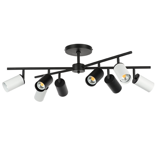 LR728364374 Люстра RULLO 8х50W GU10 ЧЕРНЫЙ/БЕЛЫЙ (571728+214437-4+214436-4)