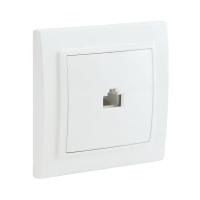 Минск Розетка RJ-45 1-местная СП белая EKF Basic