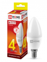Лампа сд LED-СВЕЧА-VC 4Вт 230В Е14 3000К 360Лм IN HOME