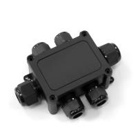 Распределительная коробка 6-вводная IP68 ПА66 40А 450В d5-14 мм 135х96х42 черная Промрукав