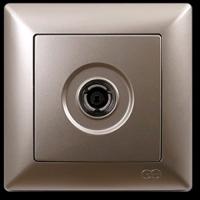 VS2825122 ТВ розетка проходная бежевый металлик