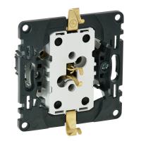 Legrand Valena Мех INMATIC Розетка 2-ная с/з  со шторками безвинт. зажим