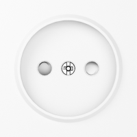Накладка для розетки без заземления, со шторками 16A 250 В~, глянцевый белый, серия A07