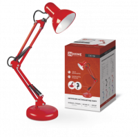Светильник наст п/лампу на основании + струбцина СНО 15К 60Вт E27 230В КРАСНЫЙ IN HOME