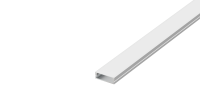 Накладной алюминиевый профиль, 30х10х2000мм. В комплекте матовый экран, 4 торцевые заглушки, 4 крепежа, белый RAL9003