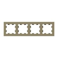 4 - местная рамка, шампань, пластик Эпика EKF