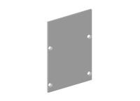 Боковая  глухая заглушка для профиля DN18516 Цвет:Анодированное серебро,Серия:DN8ALE