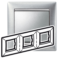 Legrand Valena Алюминий матовый Рамка 3-ая гориз