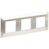 SKANDY Рамка 3-местная SK-F33N металл никель IEK