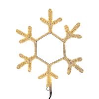 Фигура Снежинка цвет ТЕПЛЫЙ БЕЛЫЙ, размер 45x38 см NEON-NIGHT