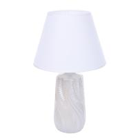 8211/1T CLASSI LN25 000 белый жемчужный/белый, керамика/текстиль Настольная лампа Е27 1*60W 220V SINNA