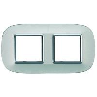 BT Axolute Матовое серебро Рамка 2 мод эллипс