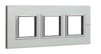 BT Axolute Алюминий Рамка 2+2+2 мод прямоугольная (надпись горизонтально)