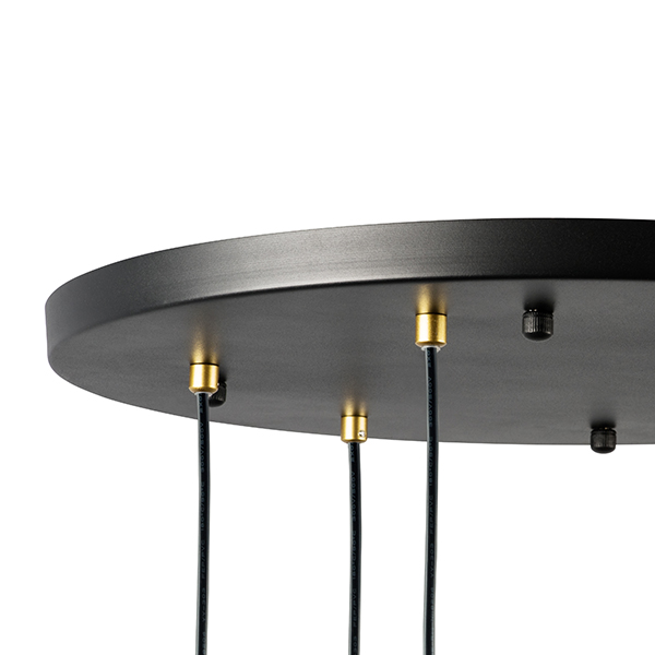 757060 Люстра CONE 6х40W E14 ЧЕРНЫЙ /ЗОЛОТО