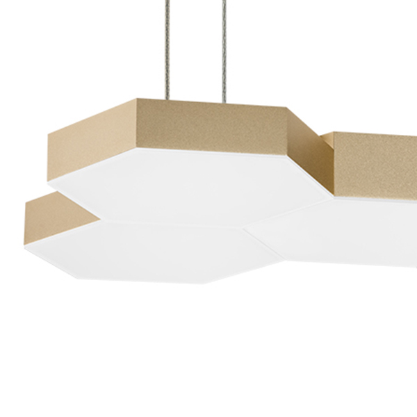 750263 Люстра подвесная FAVO LED-80W 3840LM Satin Gold 4000K