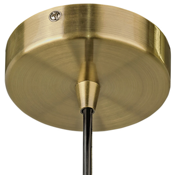 798021 Люстра GENNI 1х40W E27 ЛАТУНЬ/ПРОЗРАЧНЫЙ