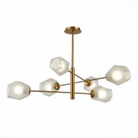 SLE205202-06 Светильник потолочный Латунь/Белый E27 6*60W TERRAMO