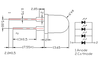 Светодиод ARL-10080PGC4-20 (Arlight, 10мм (круглый))