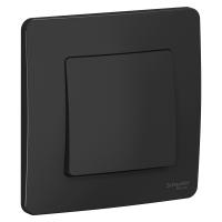 BLANCA С/У 1-клавишный ВЫКЛЮЧАТЕЛЬ (сх.1), 10А, 250В, АНТРАЦИТ