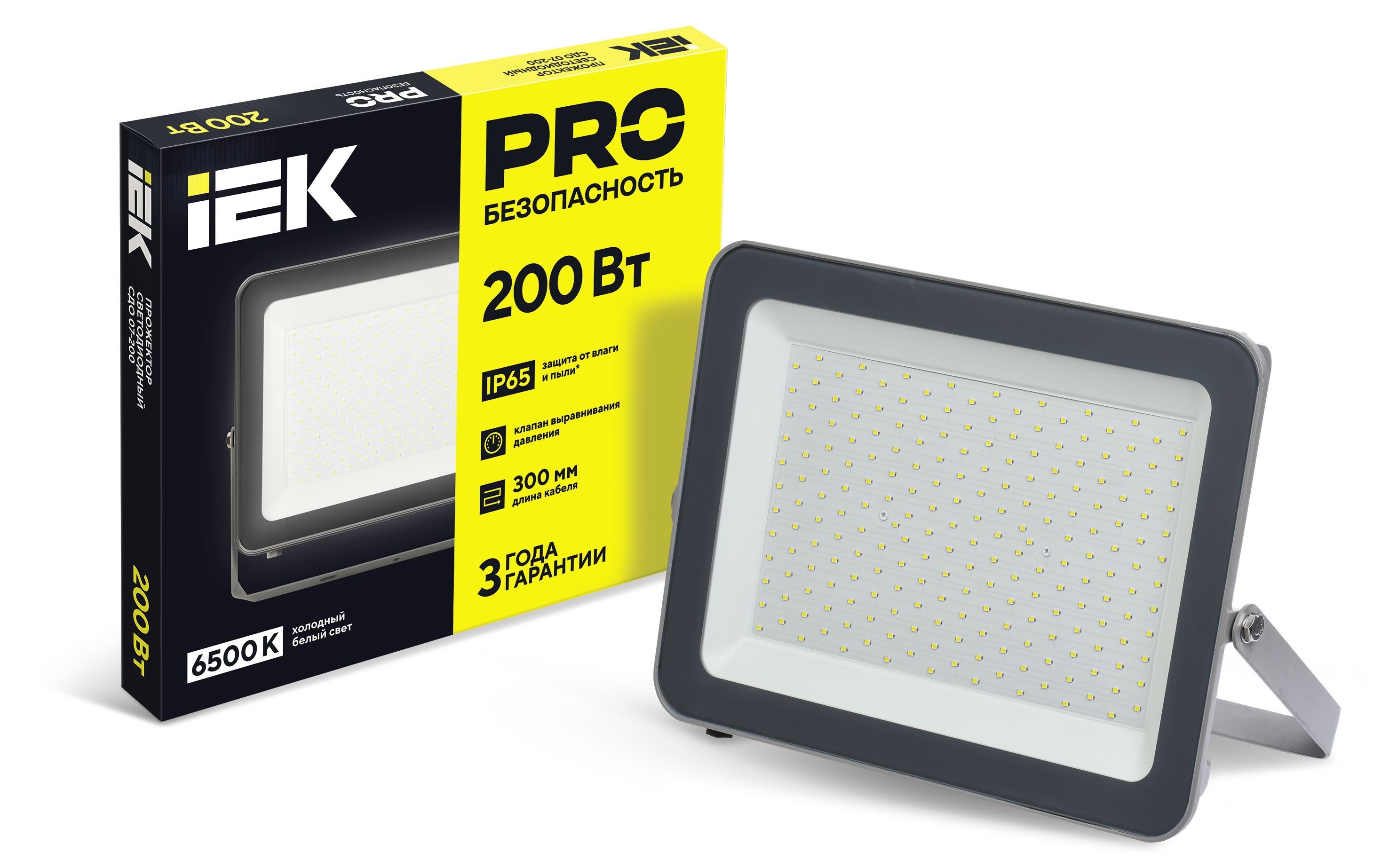 Прожектор светодиодный СДО 07-200 IP65 серый IEK