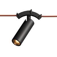 DK5546-BK Поворотный светильник для трека-ремня Belty, серия Spot, со светодиодом, D35*L126.5мм, 48V DC, 7W, RA90, 30°, 4000K, IP20, черный, алюминий