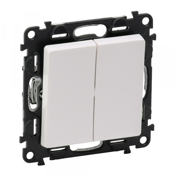 Legrand Valena LIFE DIY Бел Выключатель 2-клавишный 10А 250В