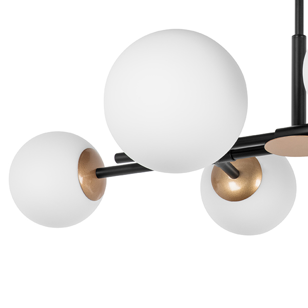 815460 Люстра CROCO 6х40W E14 ЧЕРНЫЙ МАТОВЫЙ/ЗОЛОТО