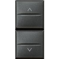 BT Axolute Антрацит Axial Выключатель жалюзийный кнопочный 10А)  1 мод