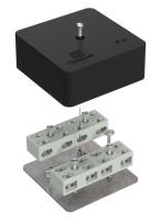 Коробка огнестойкая разветвительная для кабель-канала 40-0450-FR6.0-4-8-Р Е15-Е60 RAL9005 75х75х30 (87 шт/кор) Промрукав